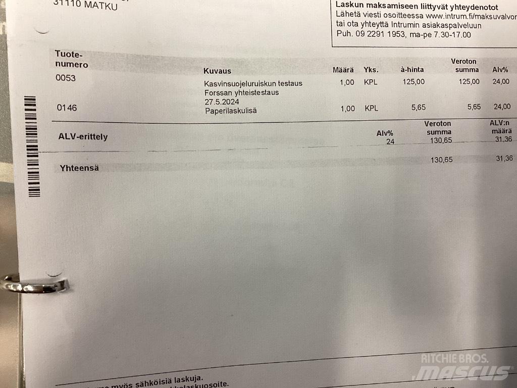 Amazone UG 2200 Prikabinami purkštuvai