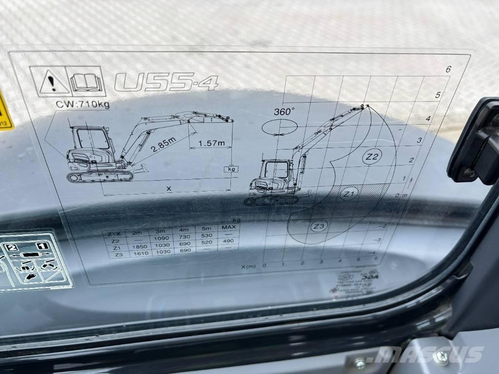 Kubota U 55-4 Mini ekskavatoriai < 7 t