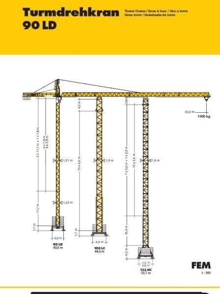 Liebherr 90 LD Bokštiniai kranai