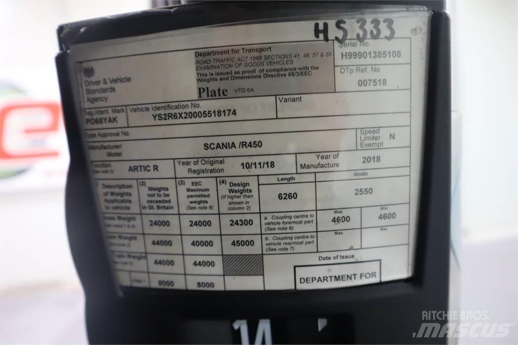 Scania R450 Naudoti vilkikai