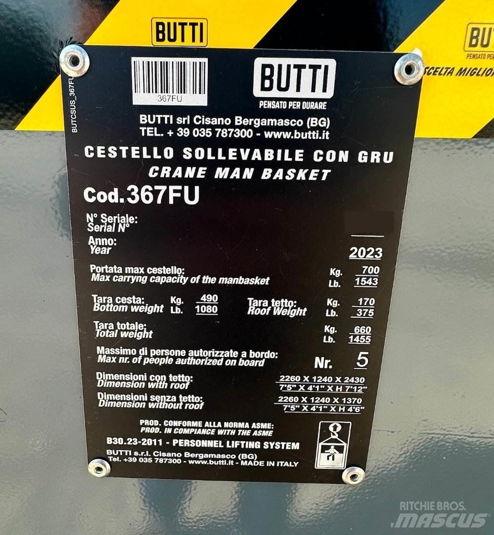 Butti 367FU Kranų dalys ir įranga