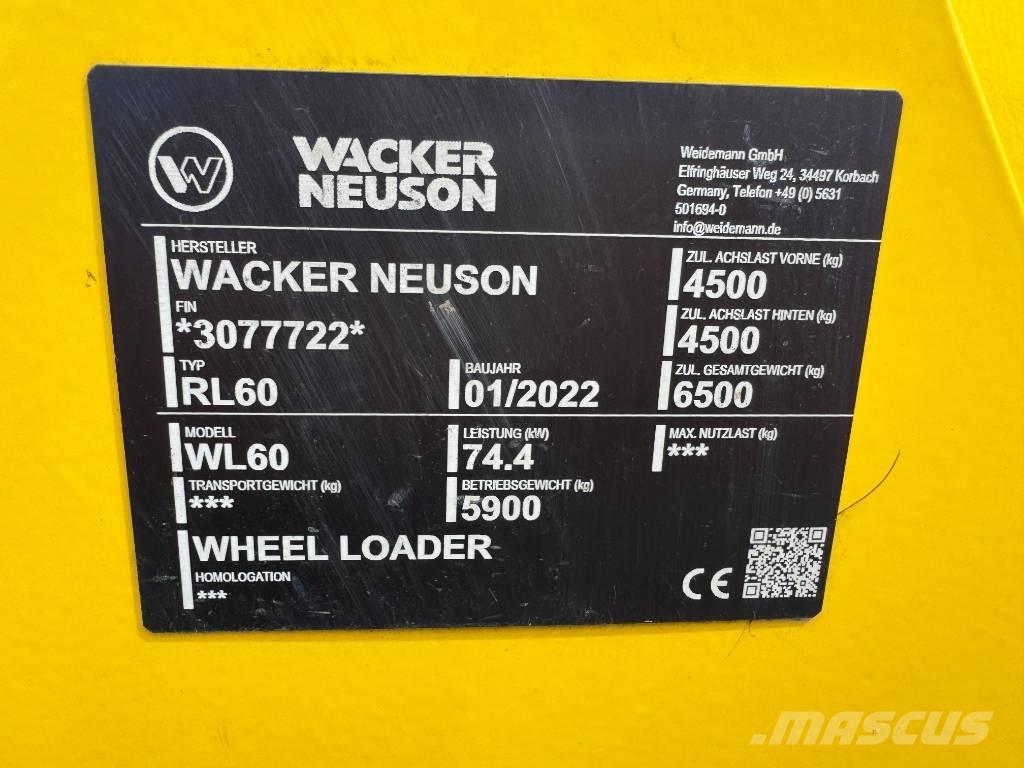 Wacker Neuson WL60 Naudoti ratiniai krautuvai
