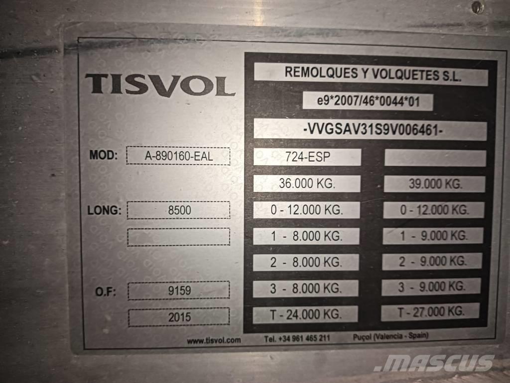  Tisvol A-890160-EAL Savivartės puspriekabės