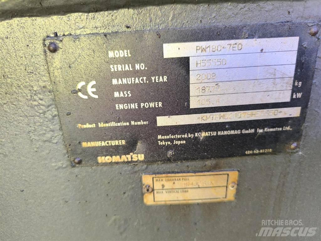 Komatsu PW 180-7 Ratiniai ekskavatoriai