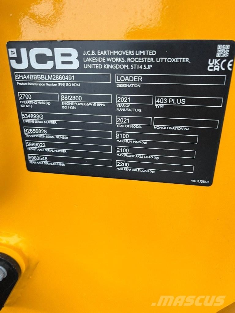 JCB 403 Naudoti ratiniai krautuvai