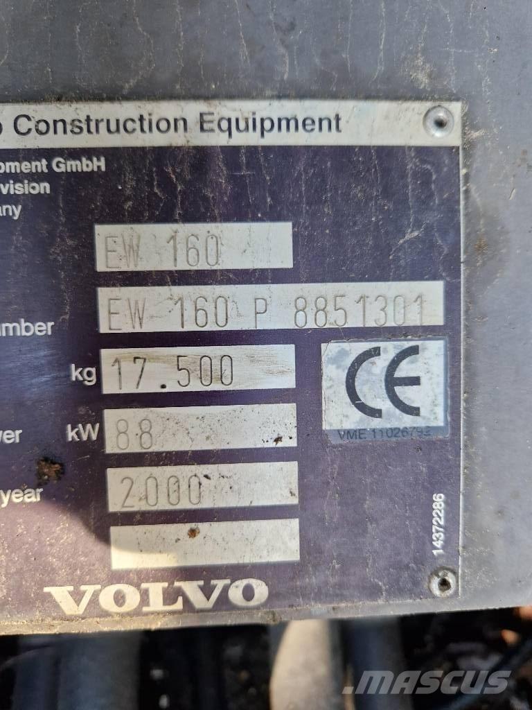 Volvo EW 160 Ratiniai ekskavatoriai