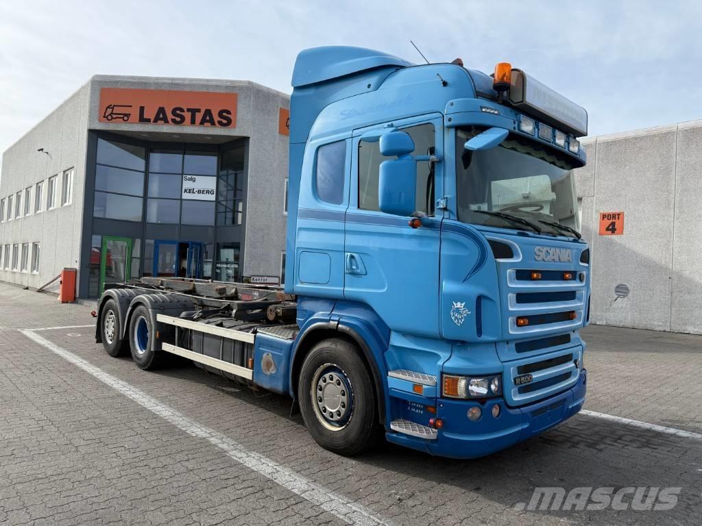 Scania R 500 Konteinerių nuožulnaus pakėlimo ant platformos krautuvai