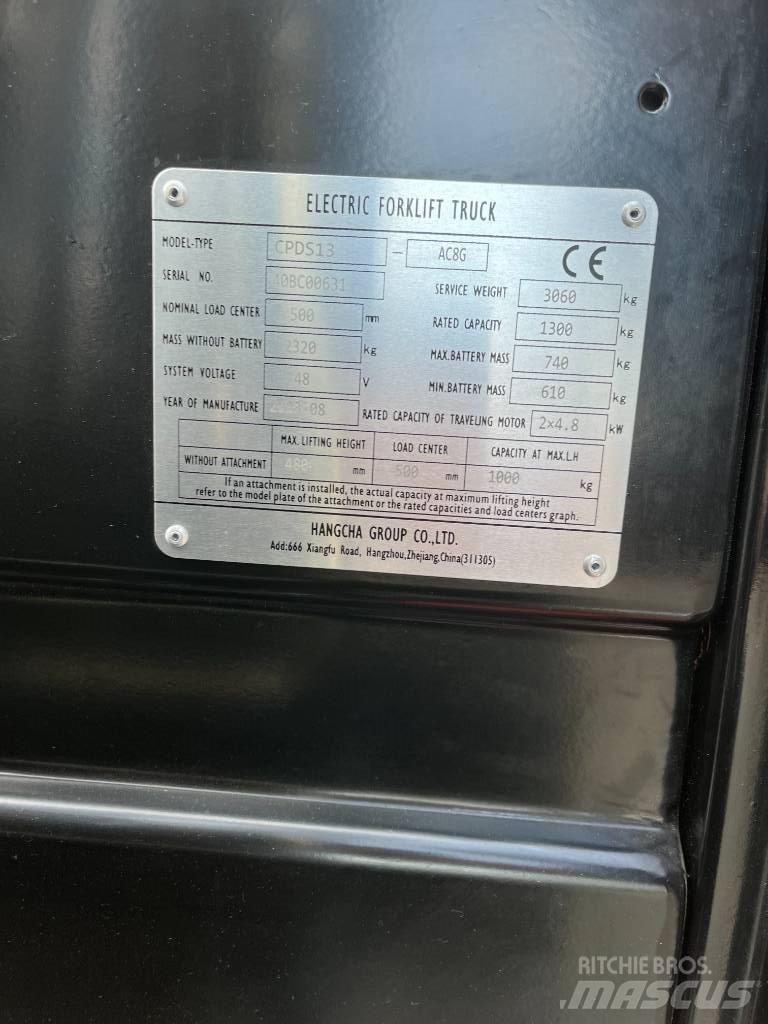 Hangcha CPDS13-AC8G Elektriniai šakiniai krautuvai