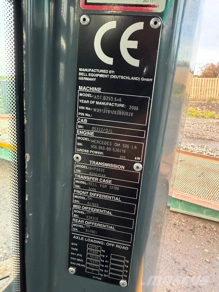 Bell B 25 D Karjeriniai savivarčiai