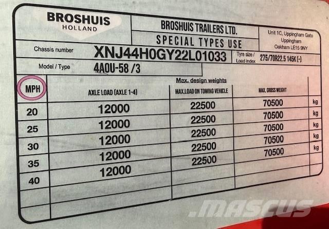 Broshuis 4A0U-58 / 3 Kitos priekabos