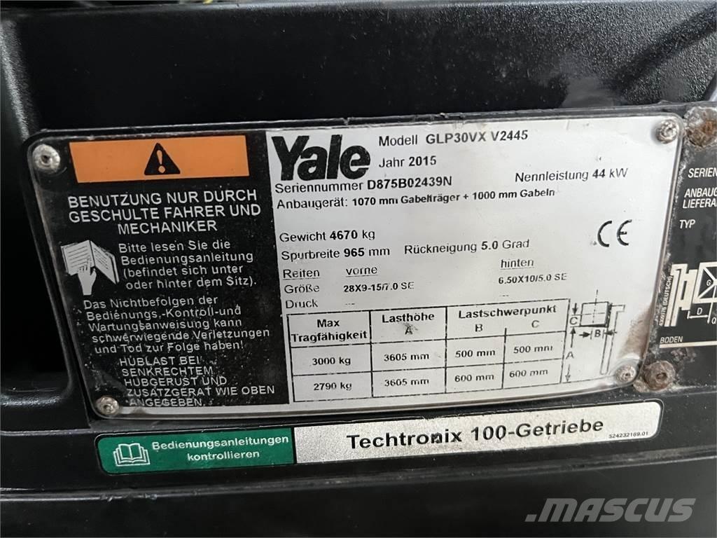 Yale GLP30VXV2445 LPG (dujiniai) krautuvai