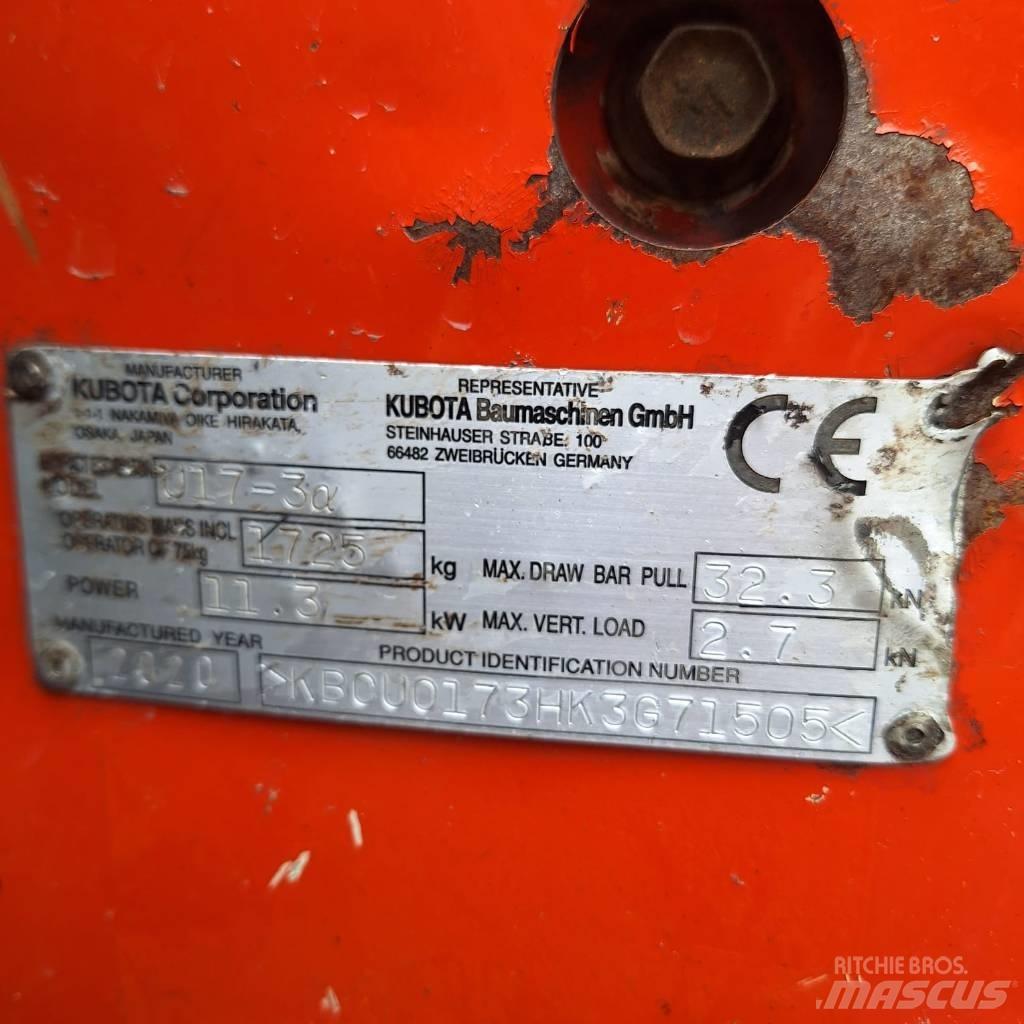 Kubota U 17-3 Mini ekskavatoriai < 7 t