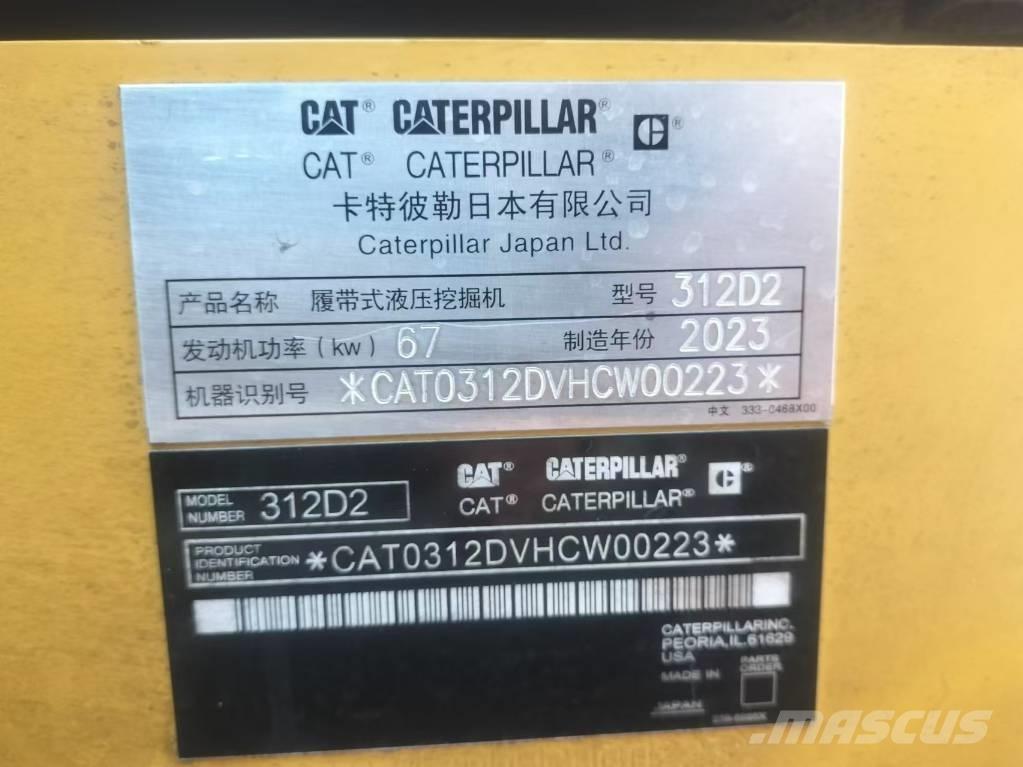 CAT 312 D Vikšriniai ekskavatoriai