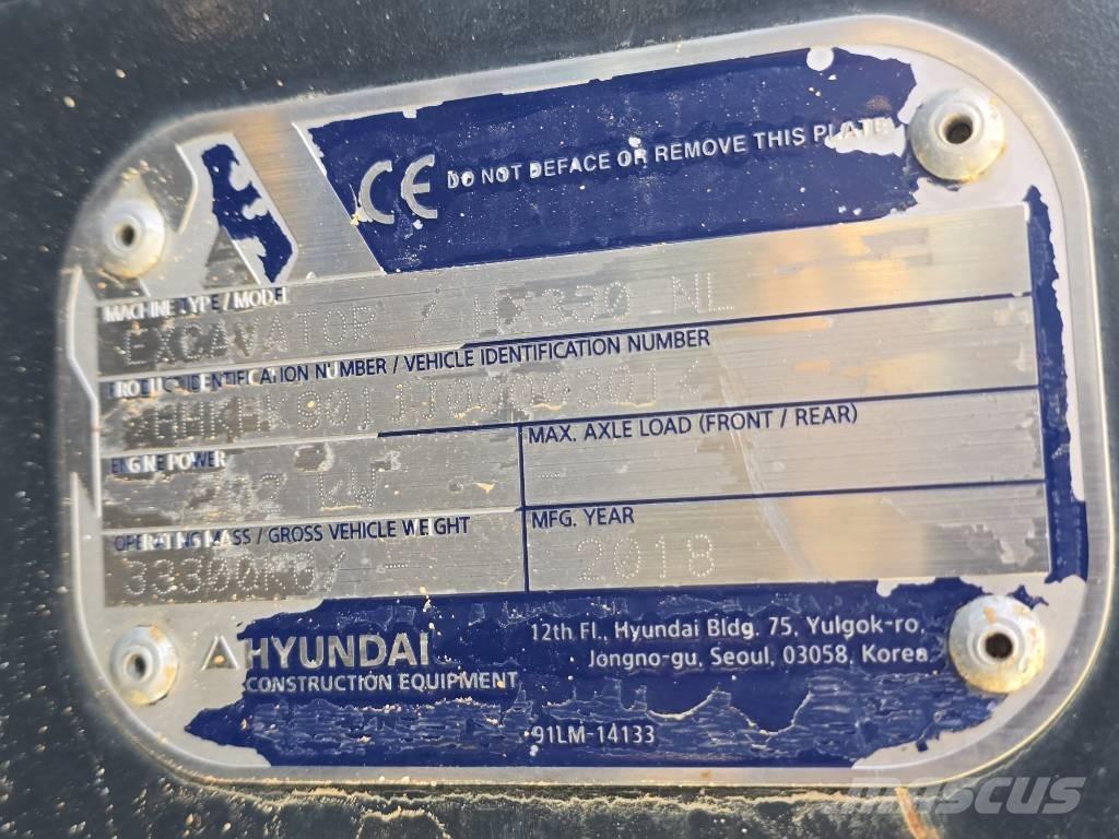 Hyundai HX 330 NL Vikšriniai ekskavatoriai