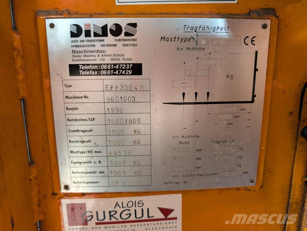 Dimos EFY3004-R Elektriniai šakiniai krautuvai