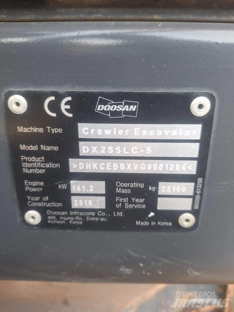 Doosan DX 255 LC-5 Vikšriniai ekskavatoriai