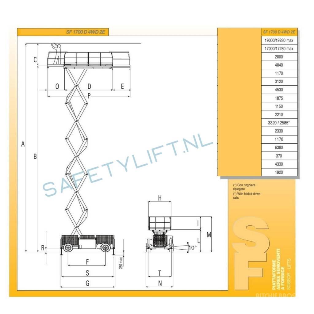 Airo SF 1700 D Žirkliniai keltuvai