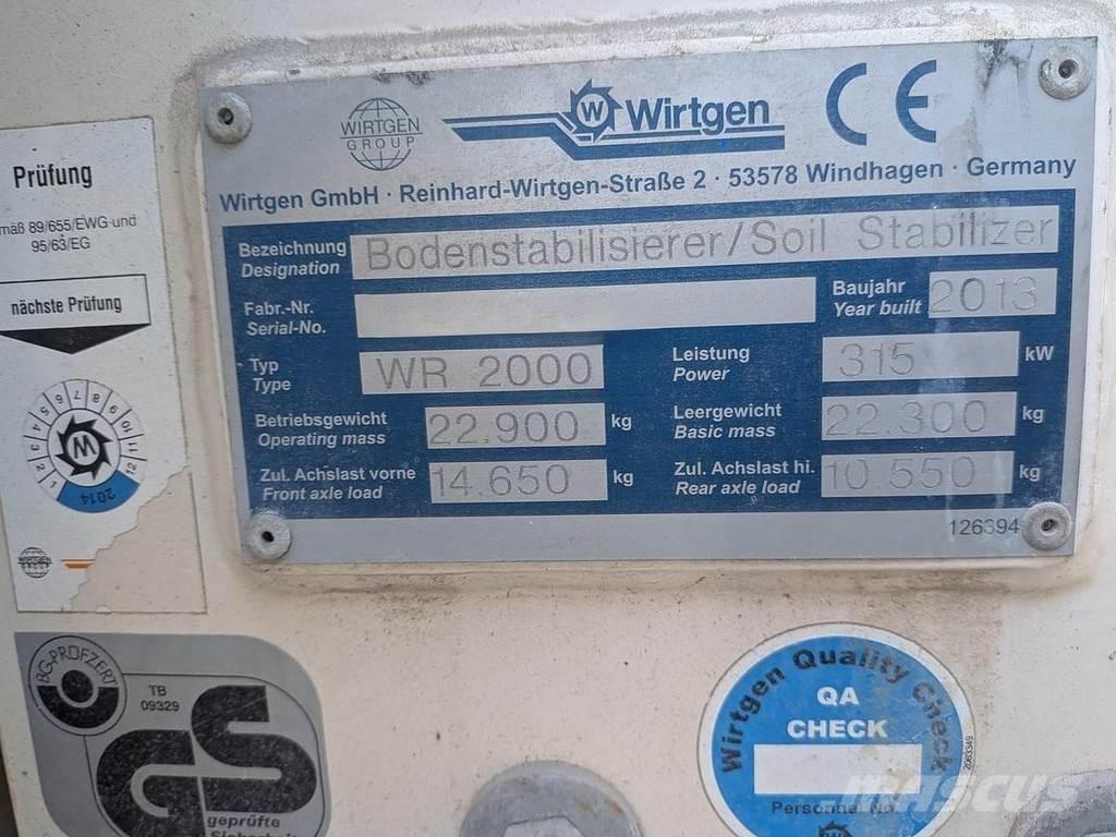 Wirtgen WR2000 Asfalto perdirbimo technika