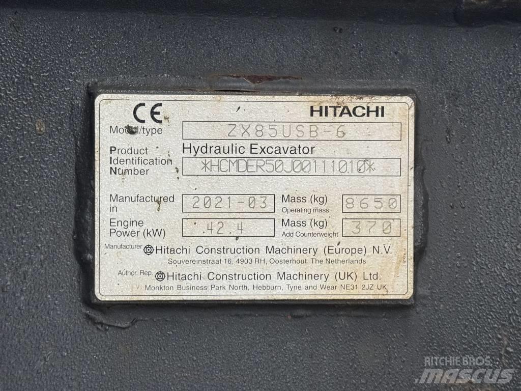 Hitachi ZX 85 US B-6 Vidutinės galios ekskavatoriai 7-12 t