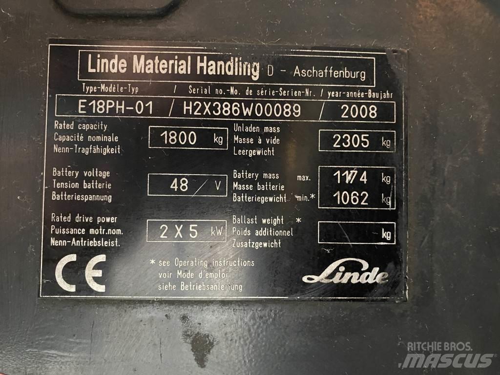 Linde E18PH-01 Elektriniai šakiniai krautuvai