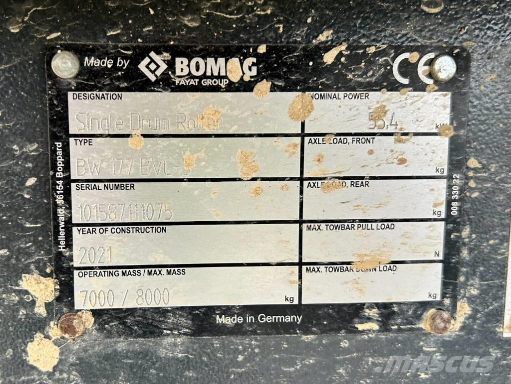 Bomag BW 177 BVC-5 Vieno būgno volai