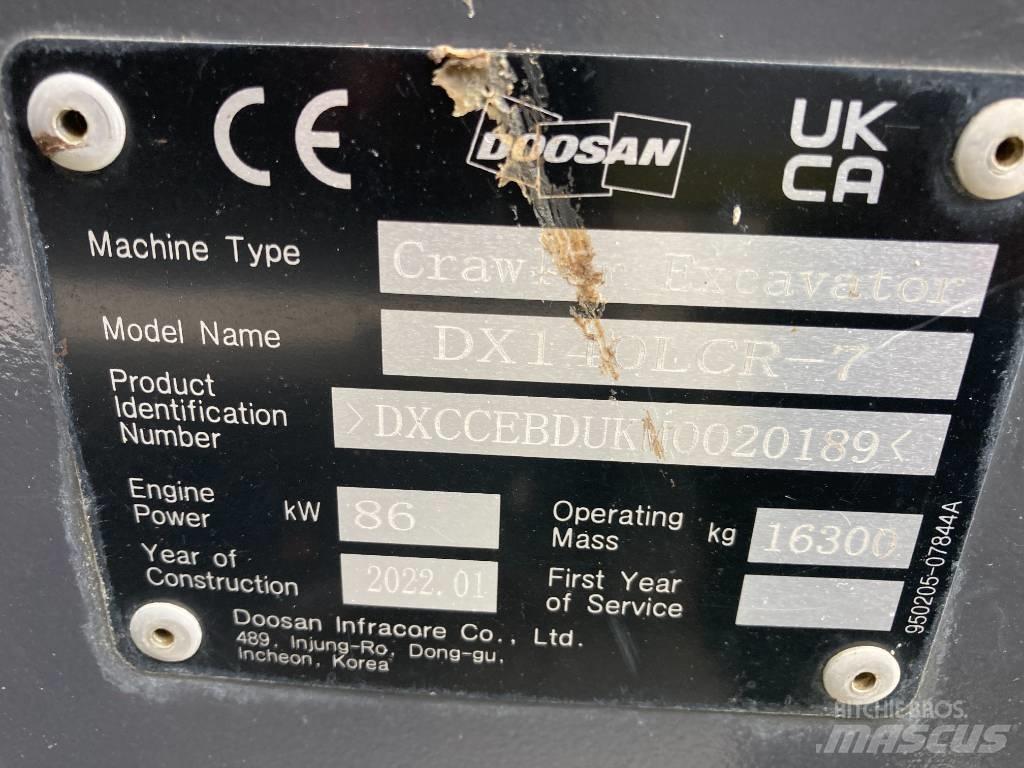 Doosan DX 140 LCR-7 Vikšriniai ekskavatoriai