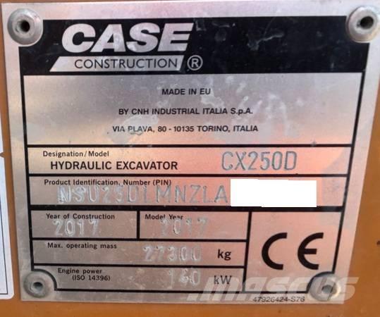 CASE CX250D Vikšriniai ekskavatoriai
