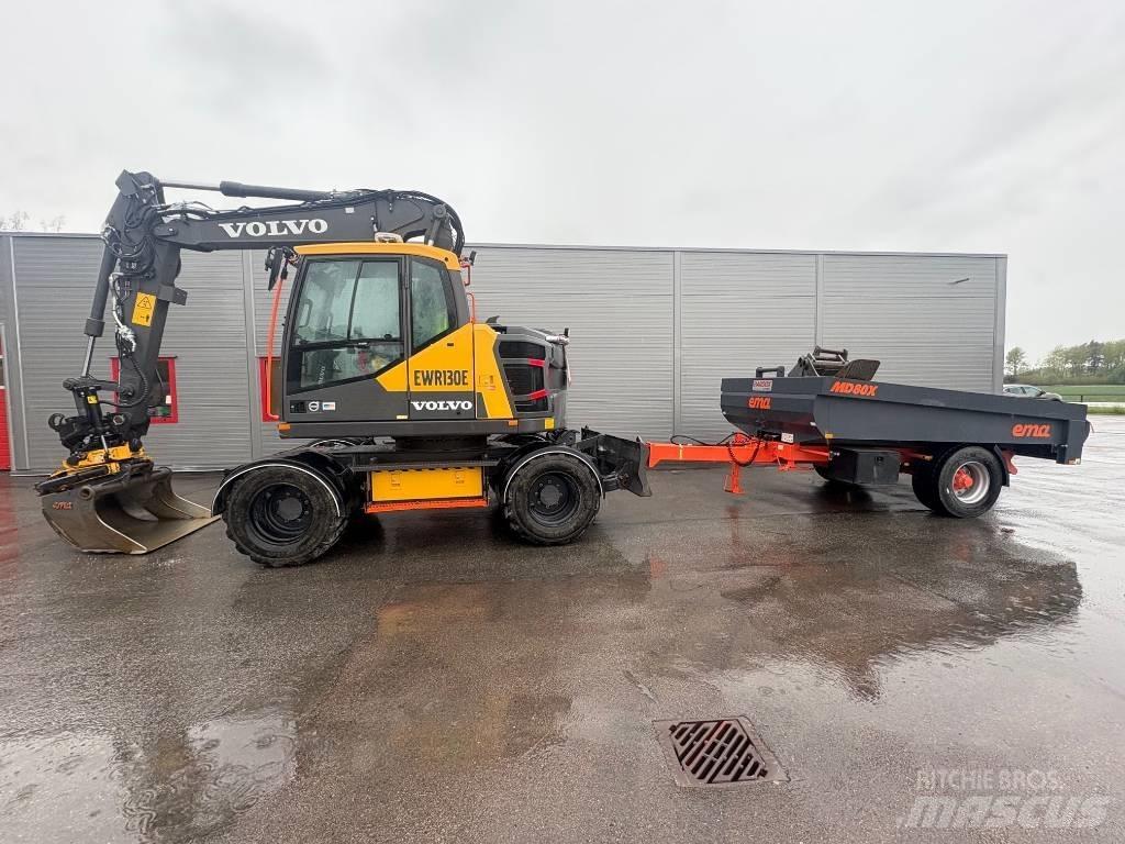 Volvo EWR130E + Kärra Ratiniai ekskavatoriai