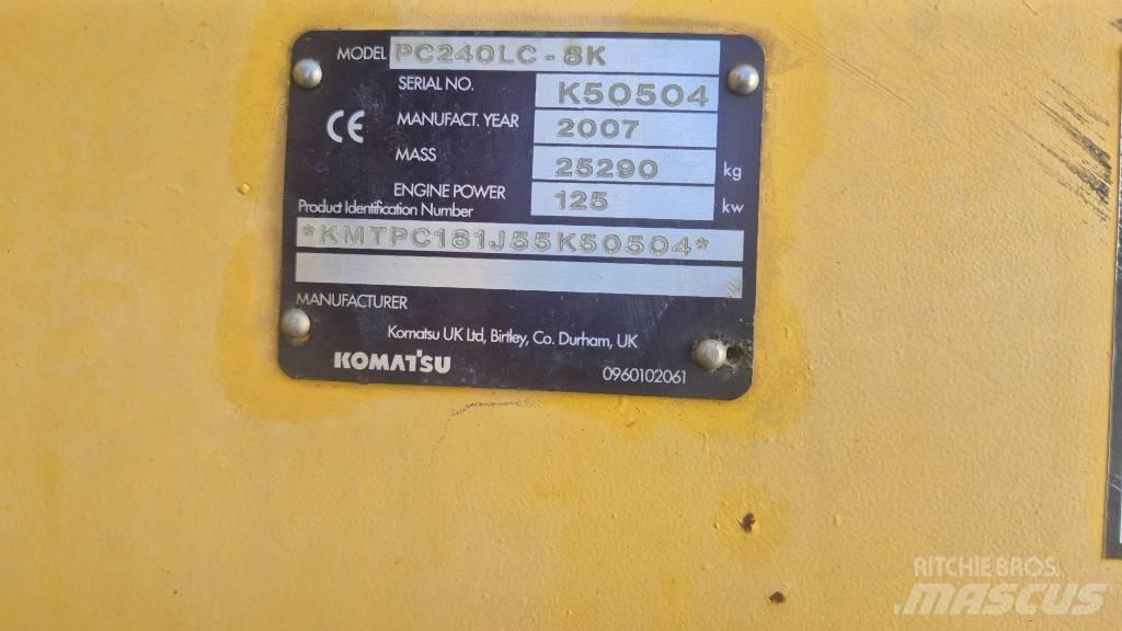 Komatsu PC240LC-8K Vikšriniai ekskavatoriai