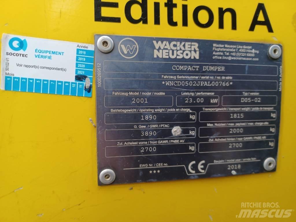 Wacker Neuson 2001 Statybiniai savivarčiai sunkvežimiai