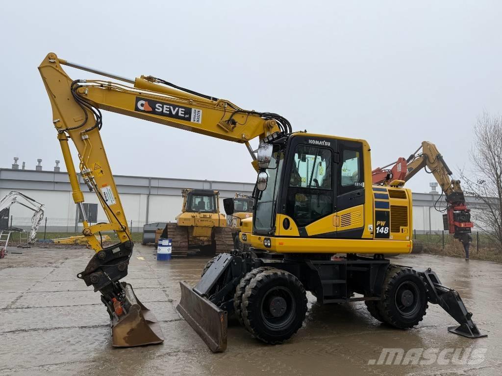 Komatsu PW 148-11 Ratiniai ekskavatoriai