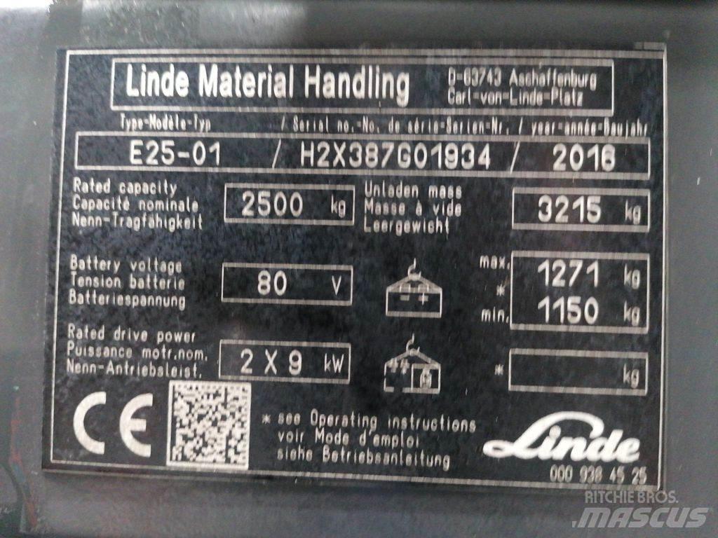Linde E25-01 Elektriniai šakiniai krautuvai