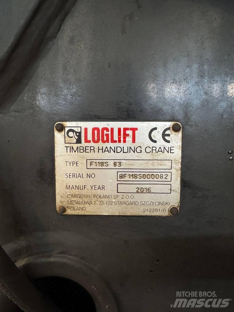 Loglift 118 S T Medienos kranai