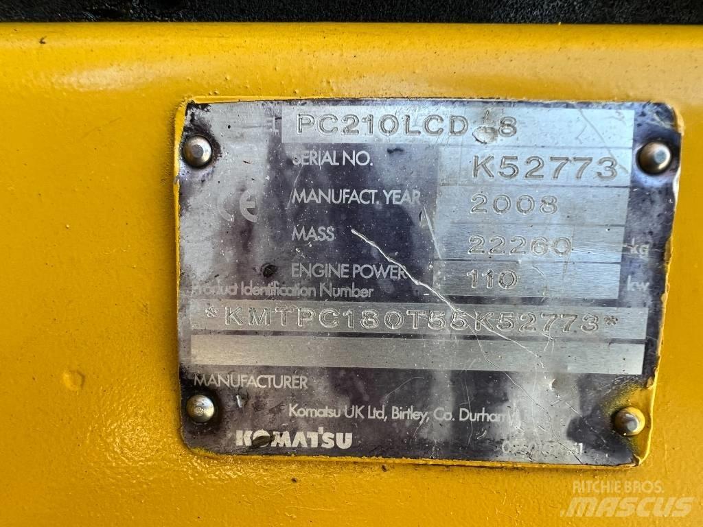 Komatsu PC 210 LCD-8 Vikšriniai ekskavatoriai