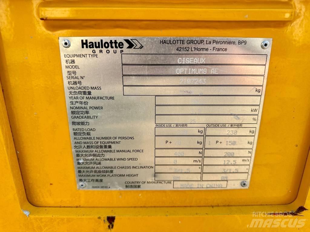 Haulotte OPTIMUM 8 Žirkliniai keltuvai