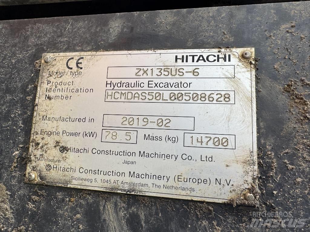 Hitachi ZX 135 US-6 Vikšriniai ekskavatoriai