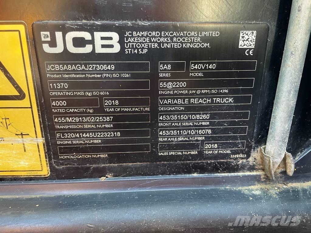 JCB 540-140 Teleskopiniai krautuvai