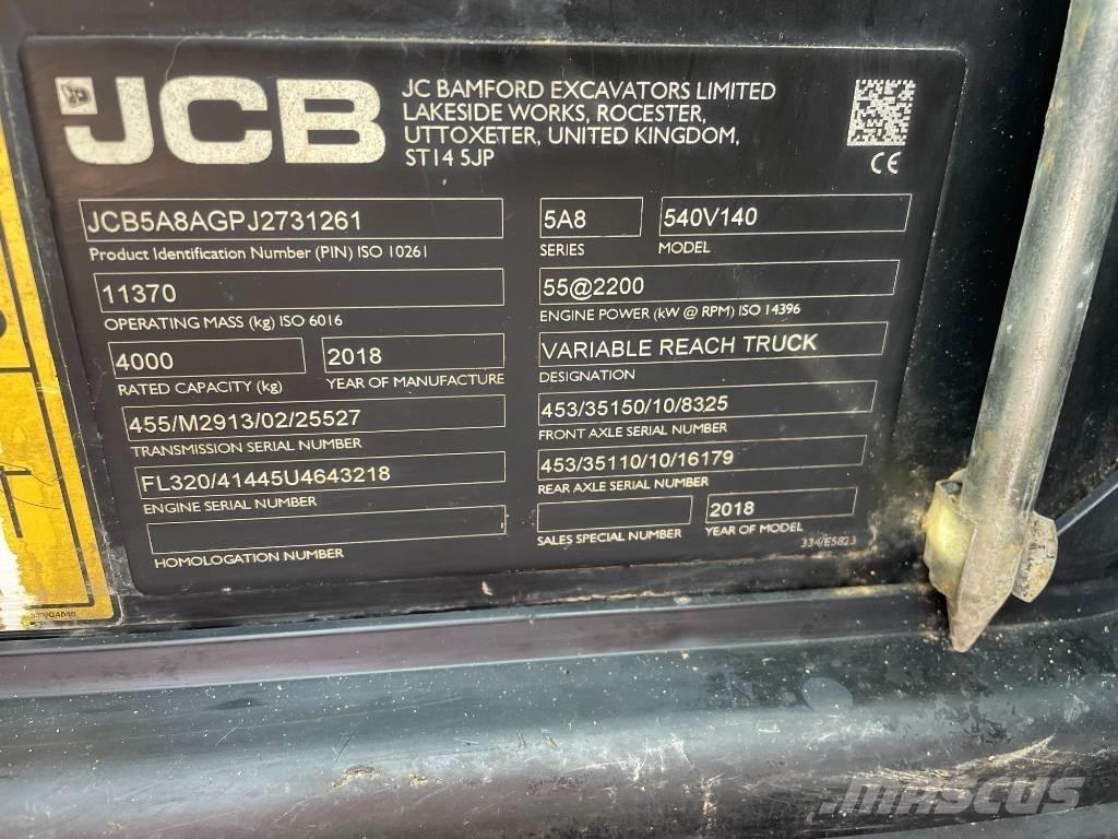 JCB 540-140 Teleskopiniai krautuvai