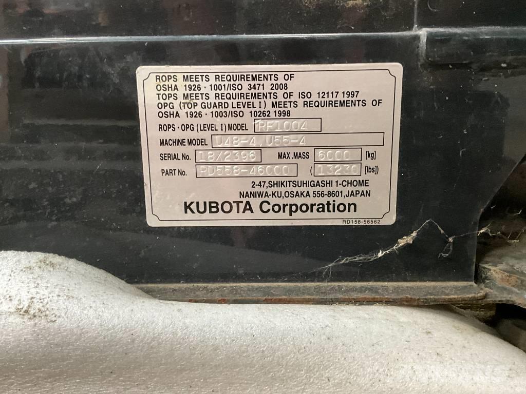 Kubota U 48-4 / U 55-4 Kabinos ir interjeras