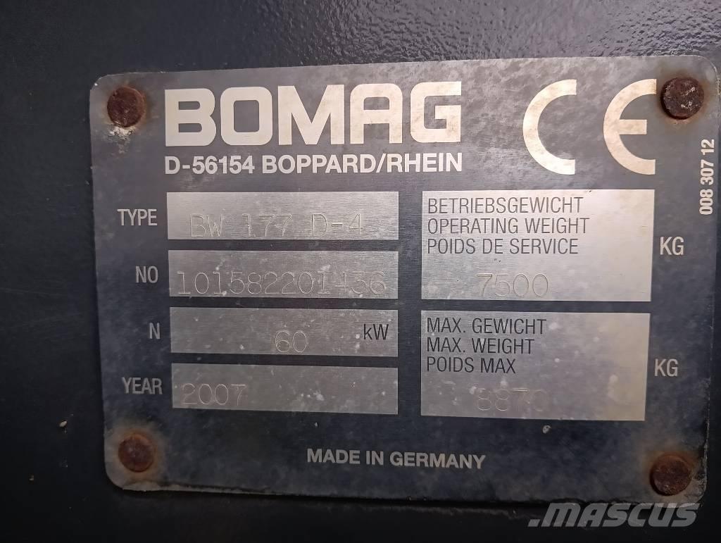 Bomag 177 D4 Vieno būgno volai