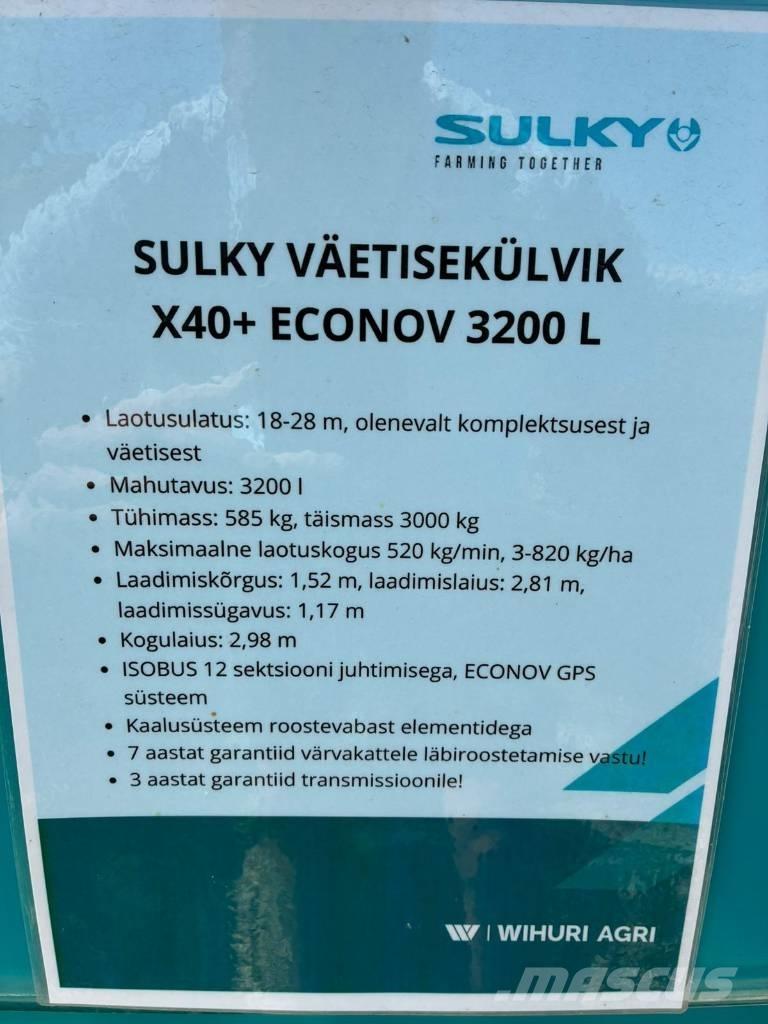 Sulky X 40+ Econov Mineralinių trąšų barstytuvai
