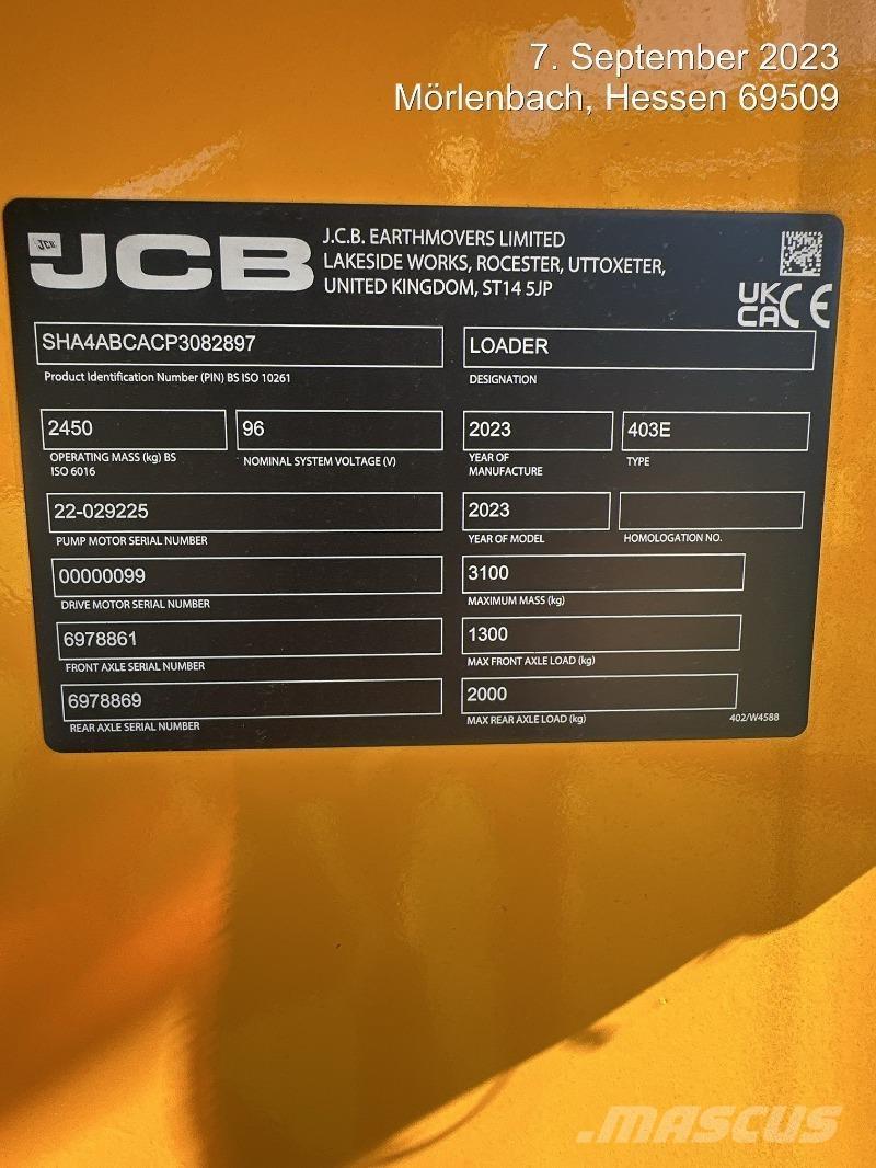 JCB 403E Elektro Naudoti ratiniai krautuvai