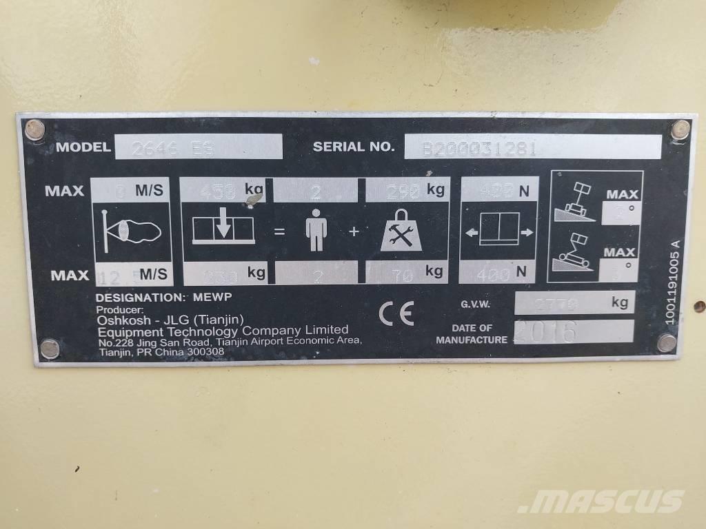 JLG ES 2646 Žirkliniai keltuvai