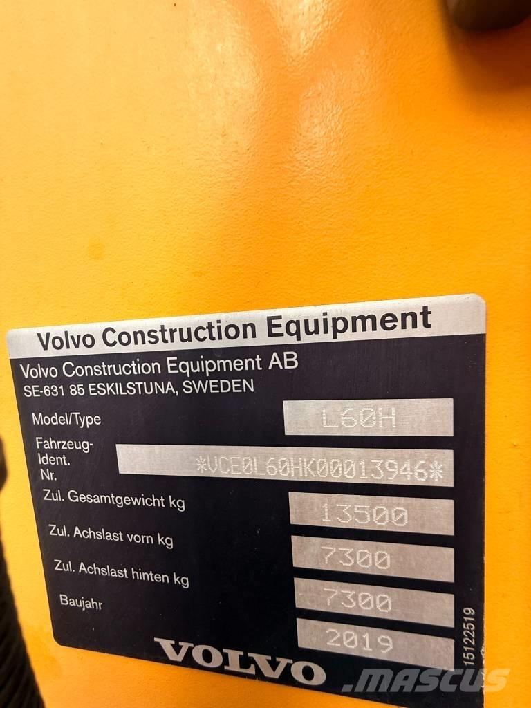 Volvo L 60 H Naudoti ratiniai krautuvai
