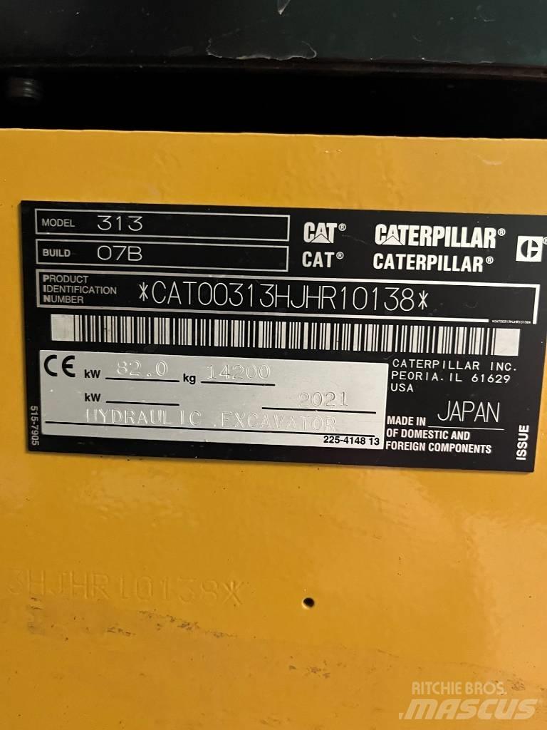 CAT 313 Next Gen Vikšriniai ekskavatoriai