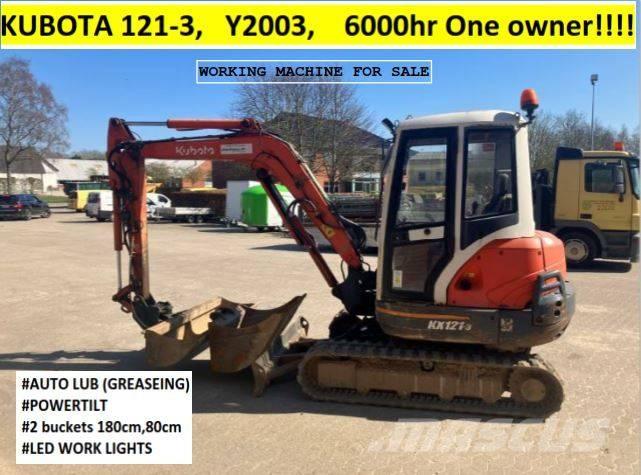 Kubota KX121-3 Mini ekskavatoriai < 7 t