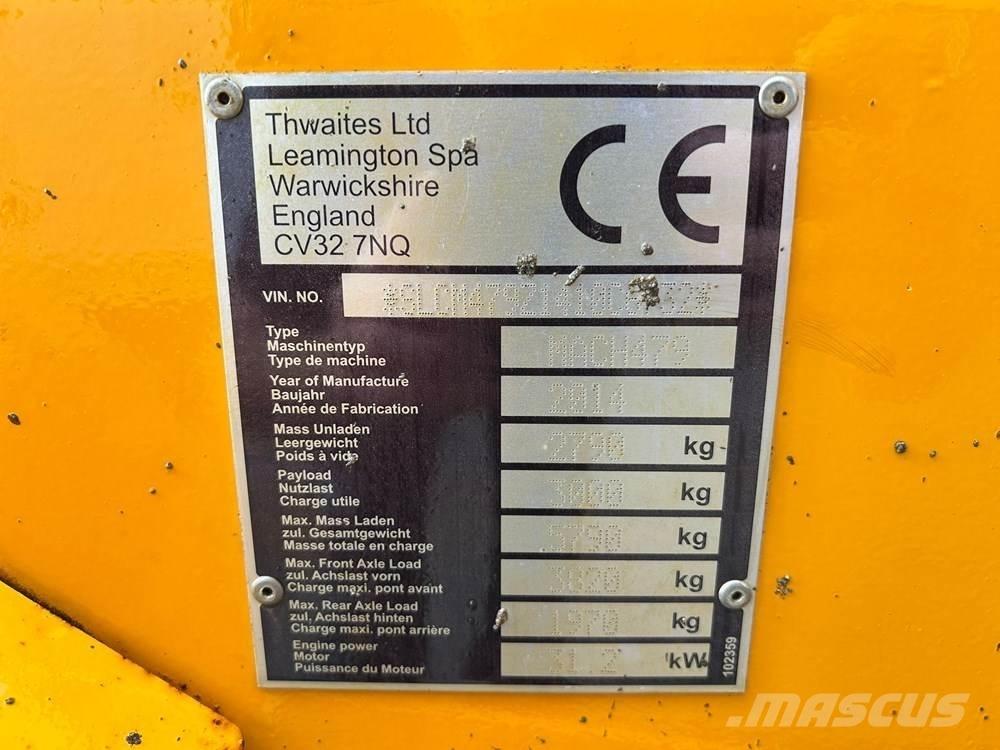 Thwaites 3T HTST Statybiniai savivarčiai sunkvežimiai