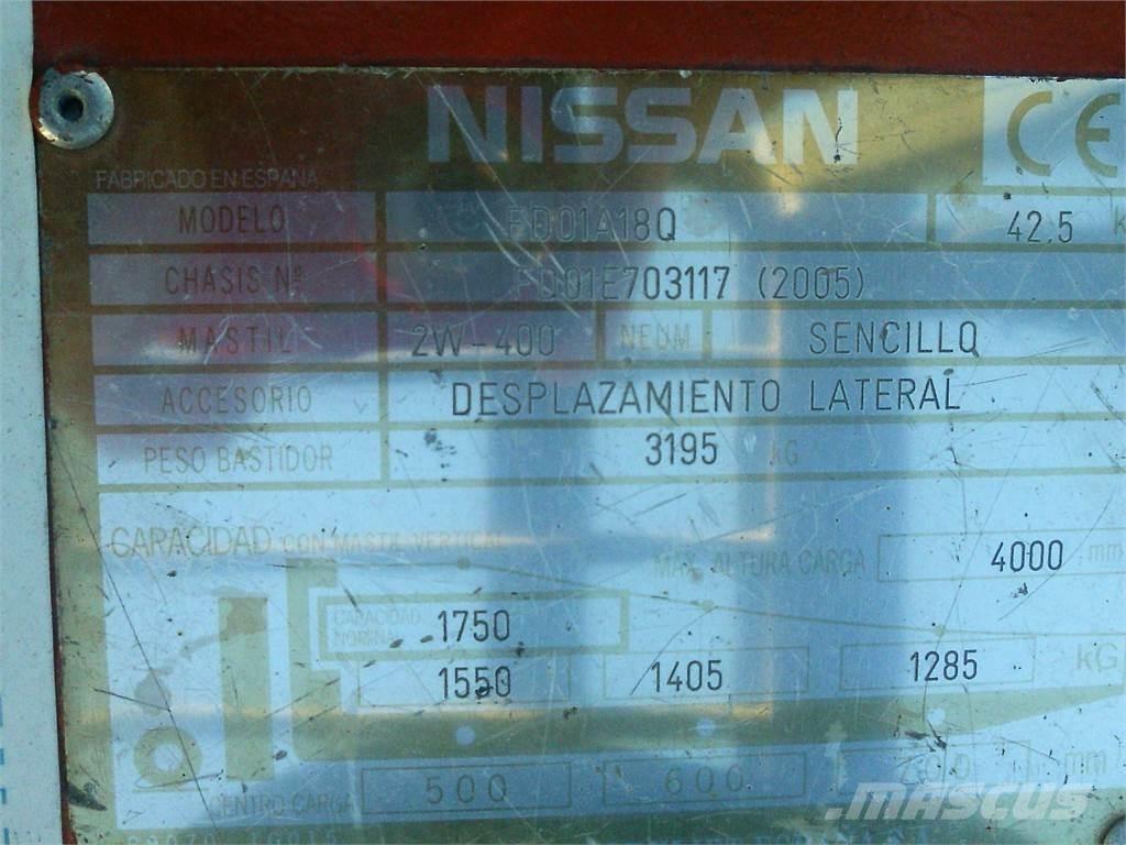 Nissan FD01A18Q Dyzeliniai krautuvai