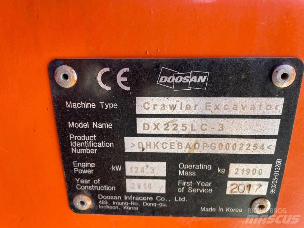 Doosan DX 225 LC-3 Vikšriniai ekskavatoriai