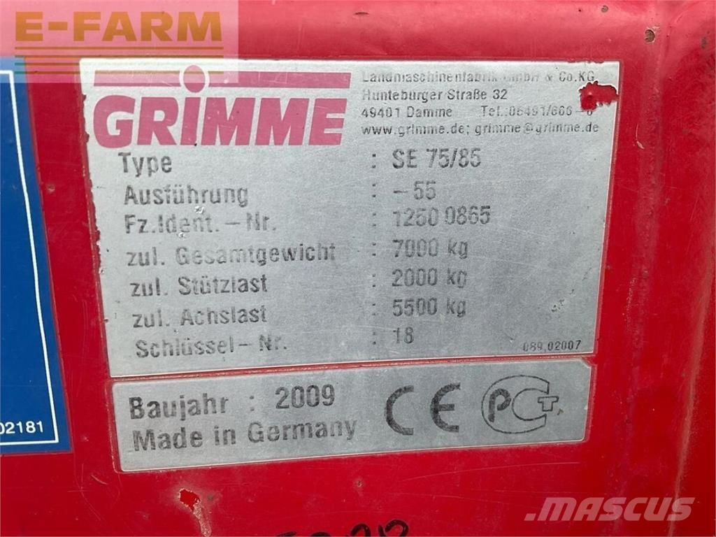 Grimme se 85-55 Bulvių kombainai ir ekskavatoriai